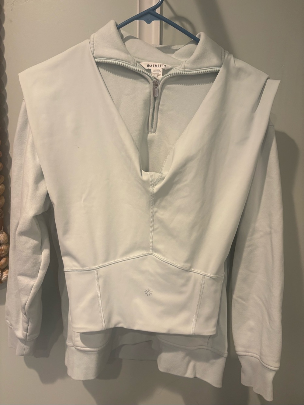 Bundle Athleta Mint Green Outfit Quarter-Zip Pullover & Leggings